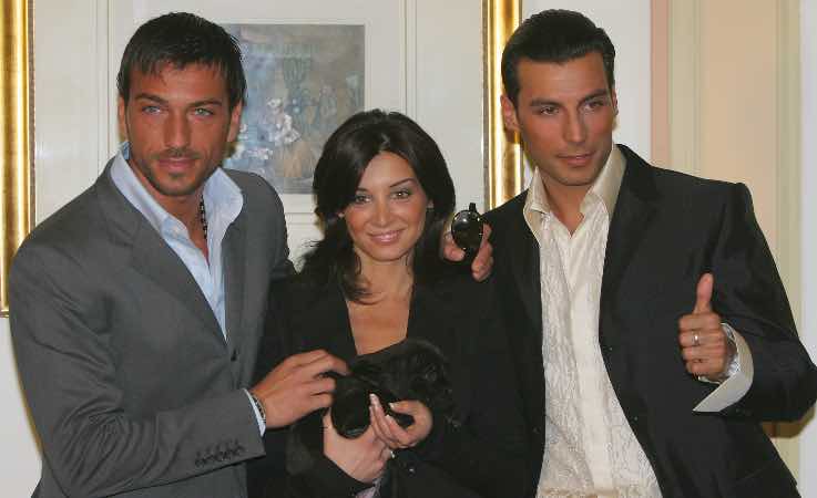 Daniele Interrante con il tronista Costantino Vitagliano e Alessandra Pierelli 