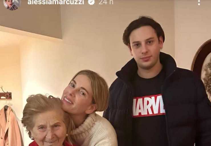 Alessia Marcuzzi insieme al figlio Tommaso